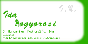 ida mogyorosi business card